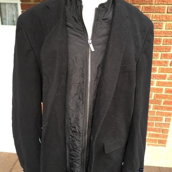 Tommy Hilfiger-Black Fleece Button & Zip Up Jacket - Picture 6 of 7